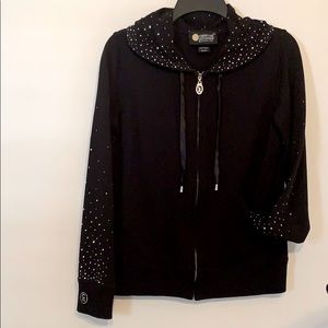 Christine Alexander crystal studded hoodie